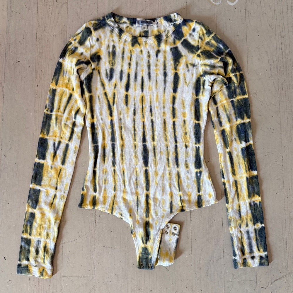 Agolde Tie-Dye Leila Long Sleeve Bodysuit
